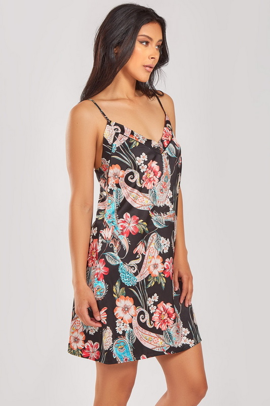 Taylor's Black Tropical Lingerie Chemise