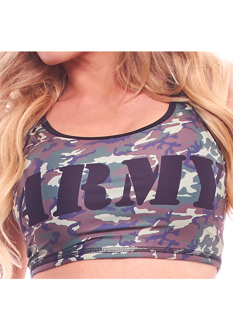 Patriotic American Army Crop Top