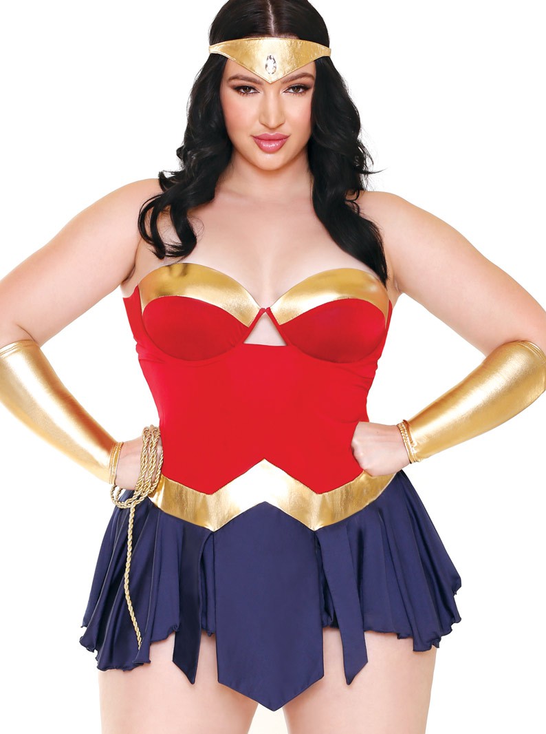 Plus Size Wonder Bae Super Hero Costume