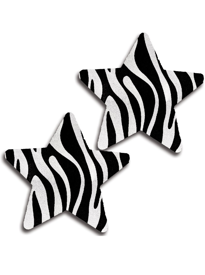 Zebra Print Star Pasties