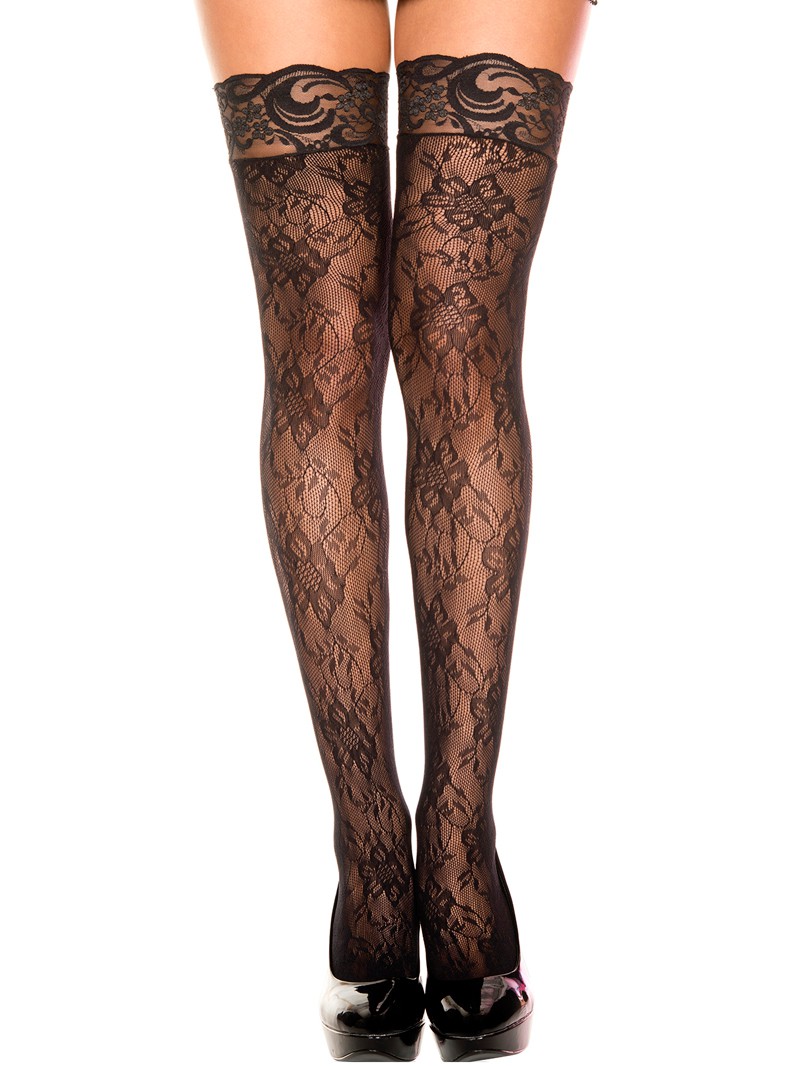 Lace Print Thigh HIghs