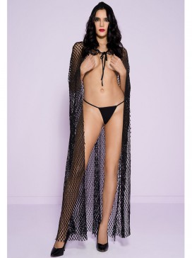 Black Fishnet Cape