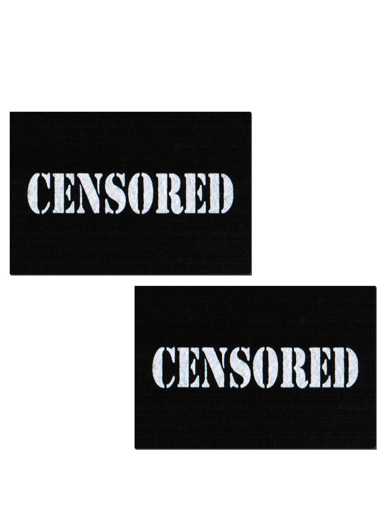 Black Censor Bar Pasties