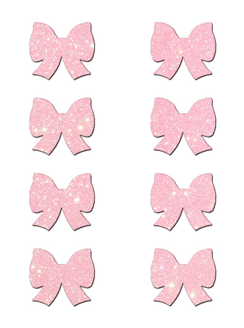 Mini Baby Pink Glitter Bows Body Pasties