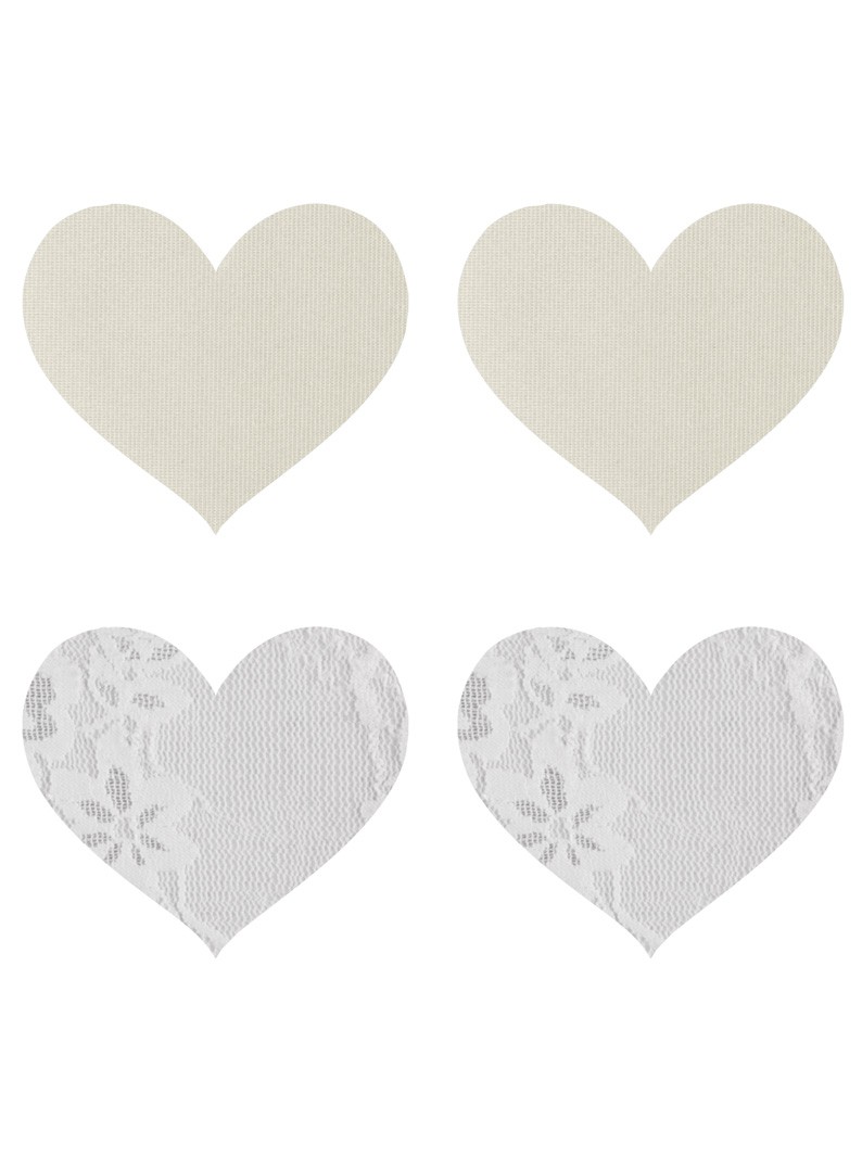 White Heart Pasties-Two Pair Set