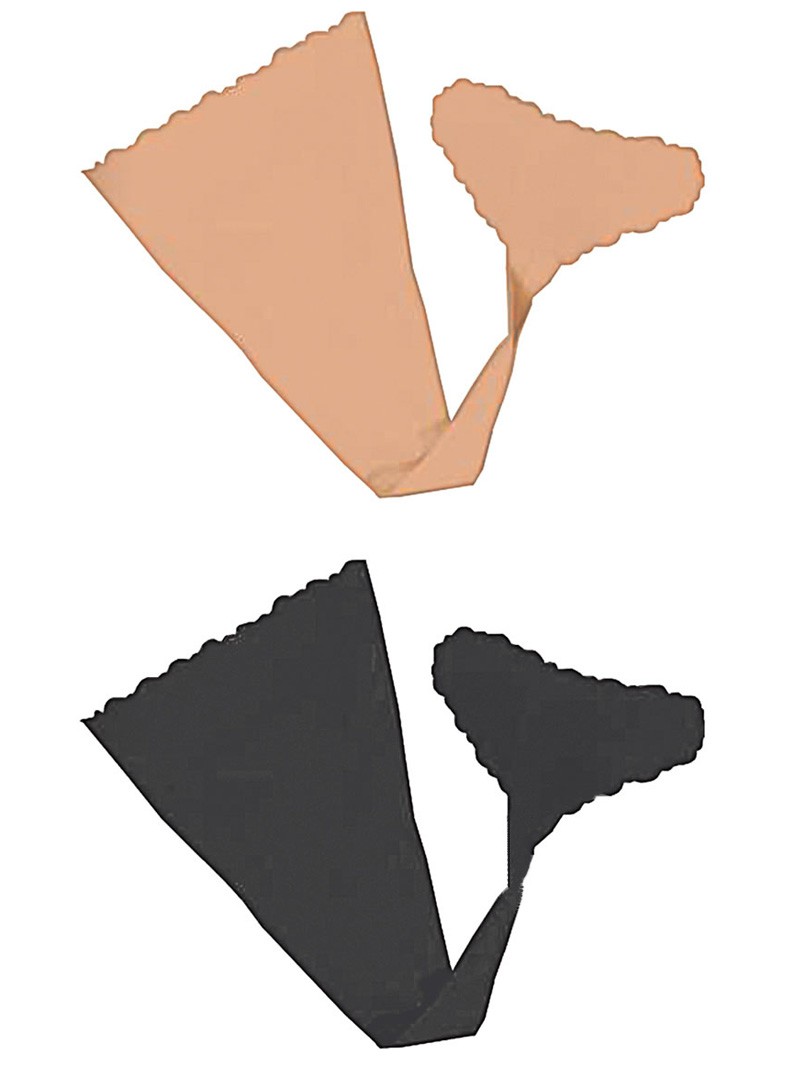 Hush Strapless Adhesive Panties 2 Each Per Pack Nude And Black