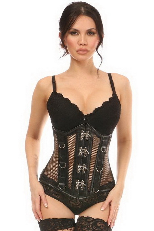 Top Drawer Steel Boned Fishnet Underbust Corset