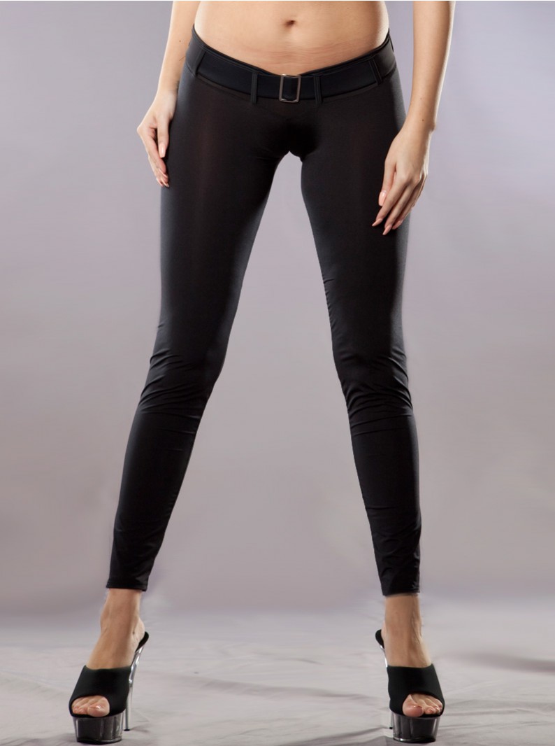 SECOND SKIN BELTED BUNHUGGER LEGGINGS