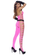 Neon Pink Deepest Secret Open Crotch Bodystocking