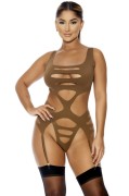 Brown Seamless Bustier Set