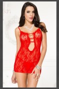 Red Rose Lace Lingerie Chemise