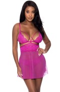 Raspberrylicious Lingerie Babydoll & Crotchless Panty