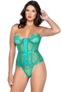 Green Lace Fantasy Strapless Bustier