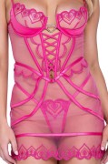 Pink Bubblegum Heart Lingerie Chemise