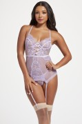 Lavender Mystic Floral Lingerie Chemise Set