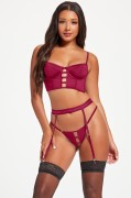 Wine Dazzling Diva Bustier Set