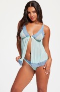 Tonal Blue Lucid Fantasy Lingerie Babydoll