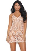 Blush Eyelash Lace Chemise