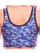 Patriotic American Navy Crop Top