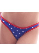 Patriotic Stars Thong Bikini Bottom