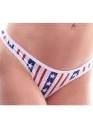 Patriotic Ticker Tape Perfect Thong Bikini Bottom