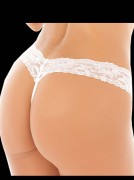 White Lace I Do Crotchless G-String