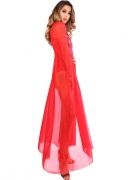 Red Sheer Long Cape