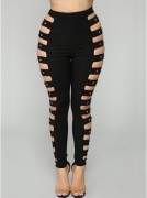 High-Waisted Pants W/ Strappy Buckled Sides