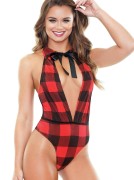 Red & Black Plaid Microfiber Teddy