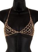 Gold Metal Chain Bra Top