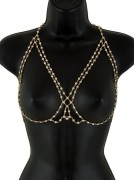 Gold Crystal Body Chain Bra Top