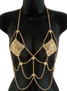 Metal Body Chain Bra Top