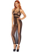 Fishnet Halter Lingerie Dress