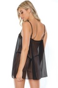 Sheer Black Loose Fit Lingerie Chemise