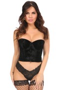 Lavish Black Velvet Underwire Bustier