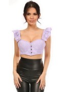 Lavish Lavender Ruffle Sleeve Bustier