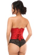 Lavish Red Satin Open Short Underbust Corset