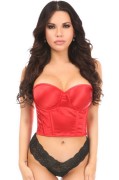 Lavish Red Satin Underwire Bustier