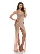 Metallic Mesh Knit Gown