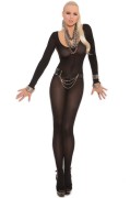 Opaque Long Sleeve Bodystocking