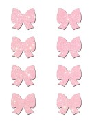 Mini Baby Pink Glitter Bows Body Pasties