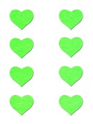 Mini Neon Green Glow Hearts Body Pasties