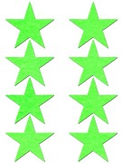 Mini Neon Green Glow Stars Body Pasties