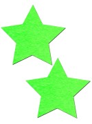 Neon Green Glow in the Dark Star Pasties