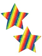 Rainbow Glitter Star Pasties