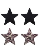 Black & Animal Star Pasties-Two Pair Set