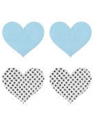 Blue Sparkle Heart Pasties-Two Pair Set