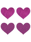 Pink Metallic Heart Pasties-Two Pair Set