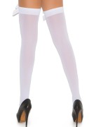 Bow Opaque Thigh Highs