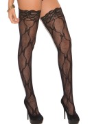 Bow-Lace Lace-Top Stay-Up Thigh Highs